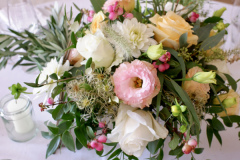 Susie & Josh, wedding table flowers