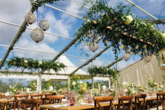 B& J wedding marquee foliage