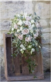 Bride's bouquet - vintage roses, lily of the valley, foliage