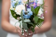 Bride's country meadow & herb bouquet