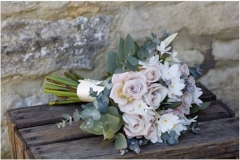 Bridesmaid's bouquet - roses, narcissi, foliage