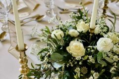 Livi & James, table flowers & candles