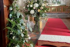 Susie & Josh, Aisle foliage swags