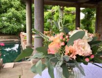 Registrar table wedding flowers