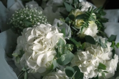 Bridesmaid's posy  - white hydrangea & eucalyptus