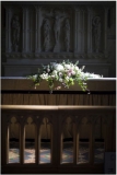 Church altar wedding flowers