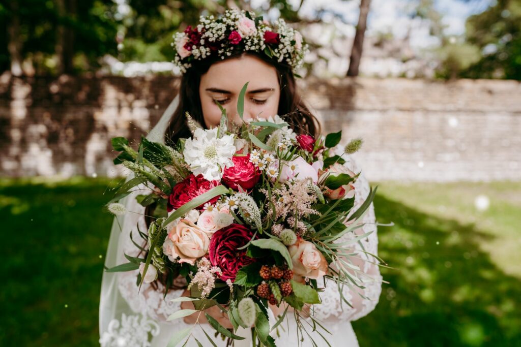 Bride holding Bridal bouquet